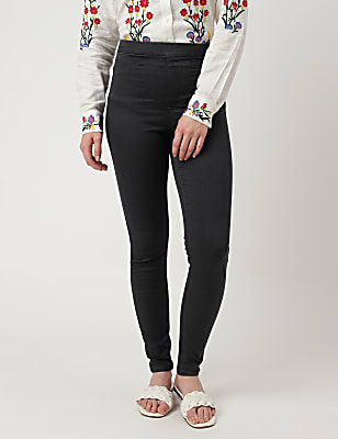 Cotton Mix Plain Regular Fit Jeggings