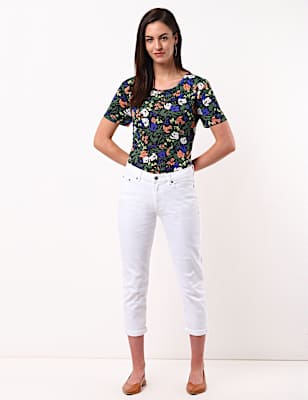 Relaxed Slim Crop Denim