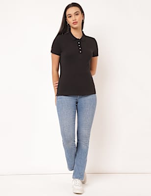 Cotton Mix Plain Slim Fit Jeans