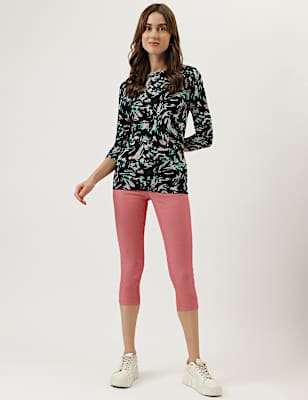 Cotton Mix Plain Slim Fit Jeggings