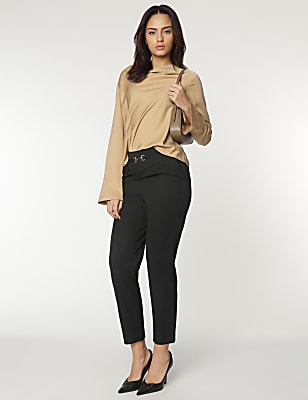 Viscose Mix Tapered Fit Trousers