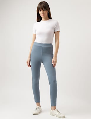 Viscose Blend Solid Ankle Treggings