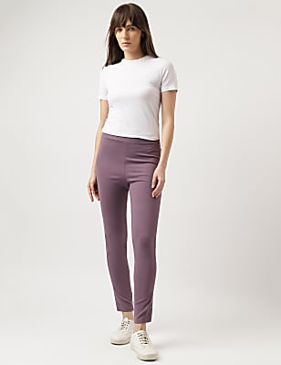 Viscose Blend Solid Ankle Treggings