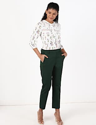 Cotton Mix Plain Regular Fit Trouser