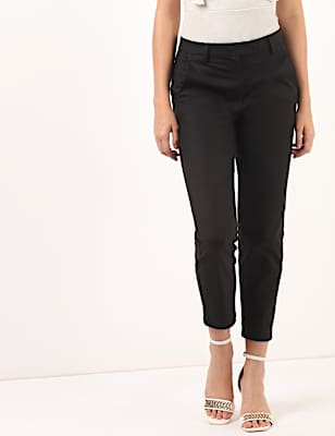 Cotton Mix Plain Regular Fit Trouser