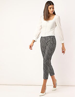 Cotton Mix Printed Regular Fit Trouser