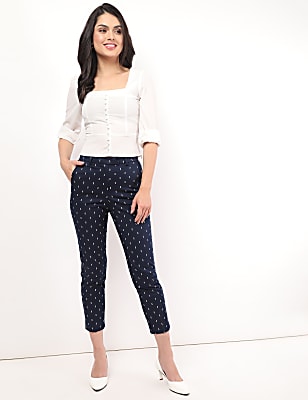 Cotton 7/8 Solid Pants