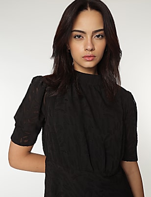 Mandarin Neck Maxi Dress