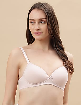 Cotton Mix Padded Demi Cup Bra