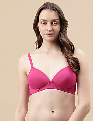 Cotton Mix Padded Demi Cup Bra