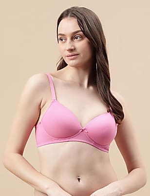 Cotton Mix Padded Demi Cup Bra