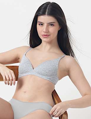 Plain Non-Wired Plunge Bra