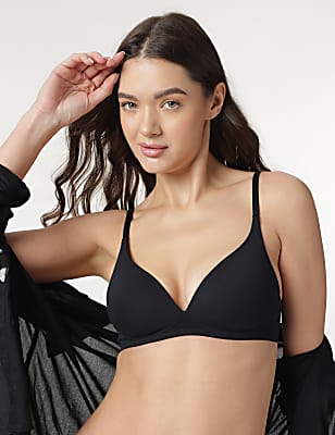 Plain Non-Wired Plunge Bra