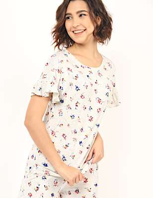 Viscose Mix Floral Regular Fit Trouser