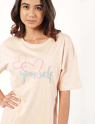 2 Pack Pure Cotton Printed Regular Fit Pyjama Set