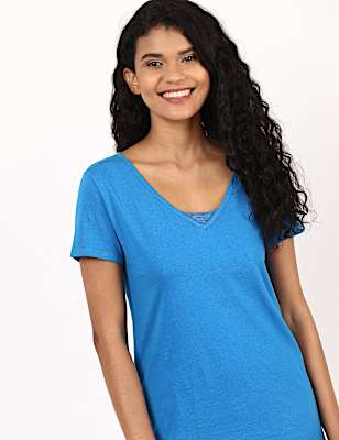 Jersey Top & Check Woven Bottom