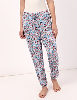 INT JERSEY CUFFED LEG PRINT TROUSER