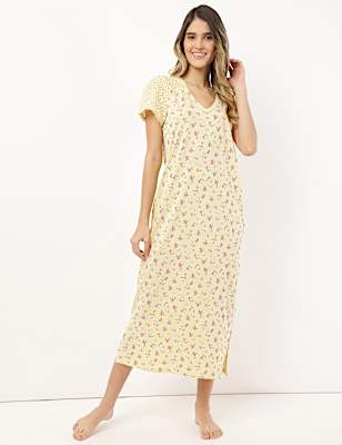 Cotton Mix V Neck Nightdress