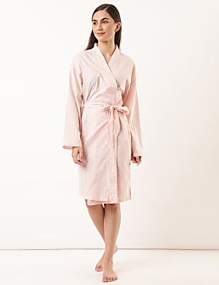 Pure Cotton Shawl Collar Nightdress