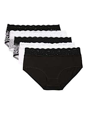 5 Pack Cotton Mix Skinny Fit Knickers