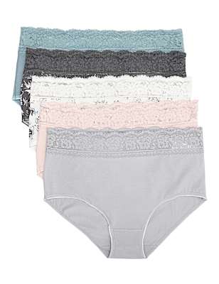 5 Pack Cotton Mix Knickers