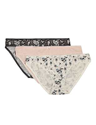 3 Pack Cotton Mix Skinny Fit Knickers