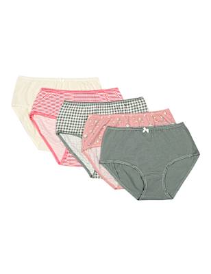 Pack 5 Cotton Mix Knickers