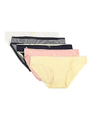 Pack 5 Cotton Mix Knickers