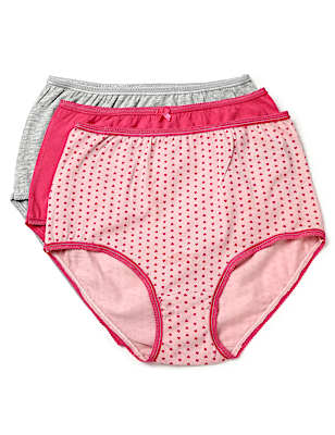 Pack of 3 Cotton Mix Printed Full Briefs