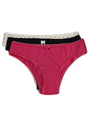 Pack of 3 Cotton Mix Brazilians Knickers