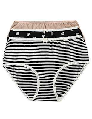 3 Pack Cotton Mix Knickers