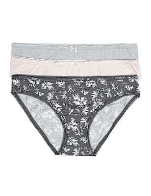3 Pack Cotton Mix Printed Knickers