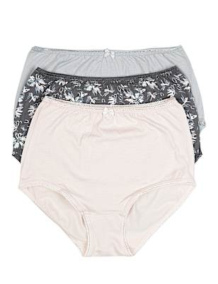 3 Pack Cotton Mix Printed Knickers