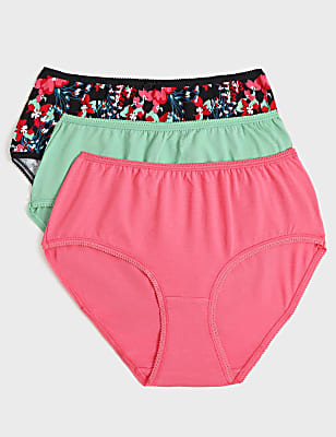 3pk Cotton Rich Midi Knickers