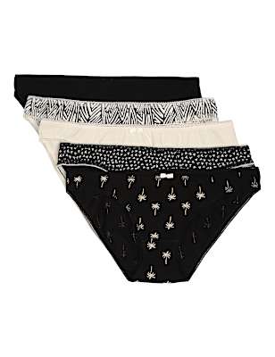 5 Pack Palm Print Bikini