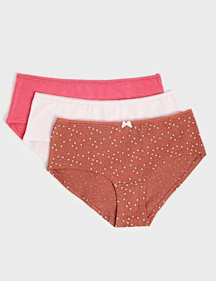 3pk Cotton Rich Low Rise Knickers