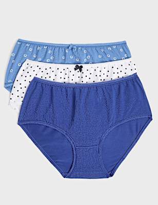 3pk Cotton Rich Midi Knickers