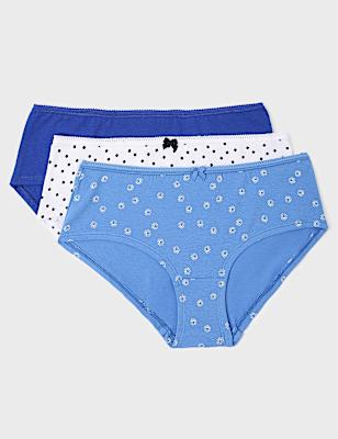 3pk Cotton Rich Low Rise Knickers