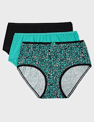 3pk Cotton Rich Midi Knickers