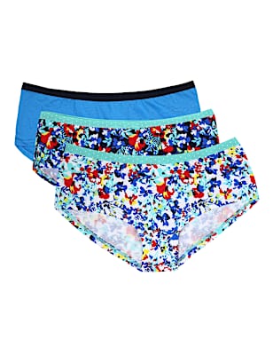 INT 3PK Painterly Floral Low Rise Short