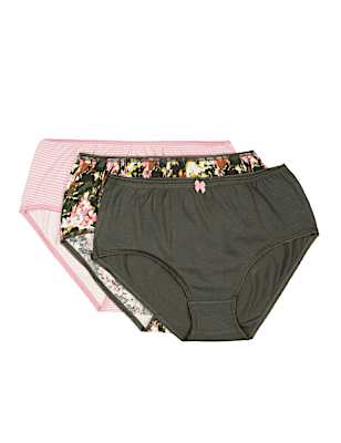 3 Pack Cotton Mix Knickers