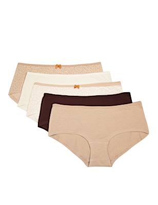 5 Pack Cotton Mix Skinny Fit Knickers