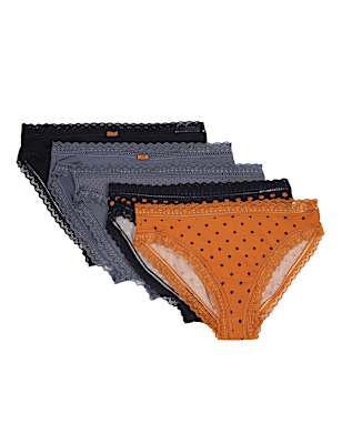 5 Pack Poly Mix Knickers