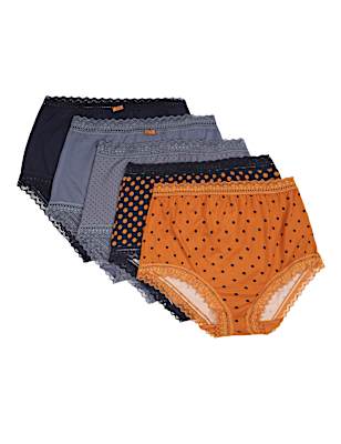 5 Pack Poly Mix Full Briefs