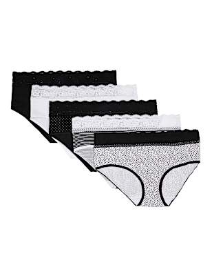 5 Pack Cotton Mix Knickers