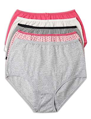 Pack of 5 Printed Lace Trim Knickers