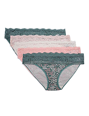 Pack of 5 Printed Lace Trim Knickers