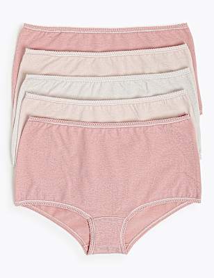 5 Pack Cotton Rich High Waist Knickers