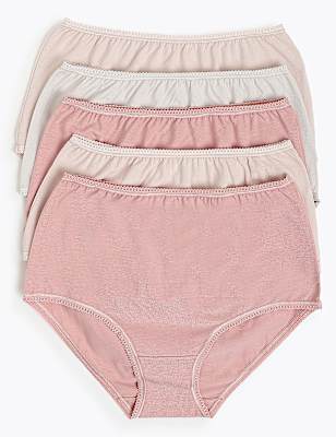 5 Pack Cotton Rich Full Coverage Knickers