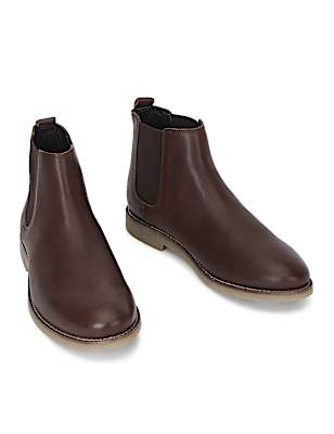 Pure Leather Plain Chelsea Boot